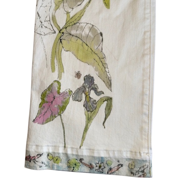 Anthropologie The Swan Gossip Colette Denim Crop Wide-Leg Jeans by Maeve Size 29 - Picture 11 of 12